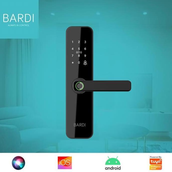 Amanbanget- Bardi Door Lock Z01 Handle Gagang Kunci Pintu Fingerprint Card Digital Smart Home Rumah 