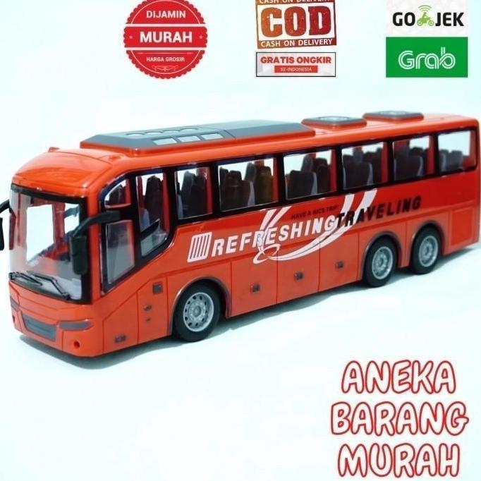 Lansungkirim- Mainan Mobil Remot Control Rc Bus Rc Bis Diecast Bis Kota Busway Murah Baterai Remote 