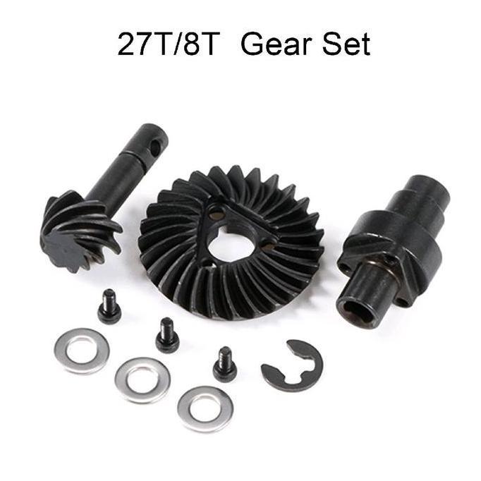 Lansungkirim- Reverse / Forward Metal Gear Pinion Bevel Gear 8T - 24T/ 27T/ 30T/ 33T Rc Axial Scx10 