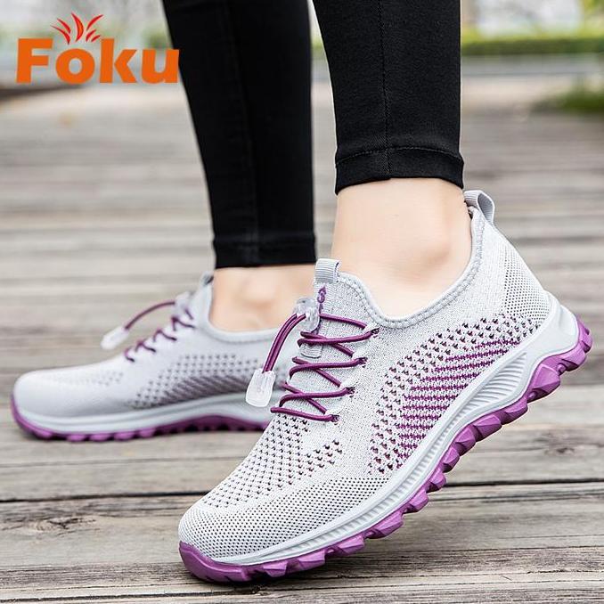 FOKU Sepatu Sneakers Wanita Casual Sepatu Wanita Bernapas Terbaru terlaris