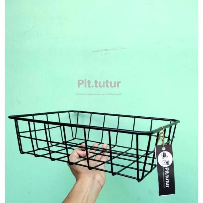 KERANJANG SEPEDA CHROME SILVER HITAM COMMUTER BIKE FEDERAL TOURING GM