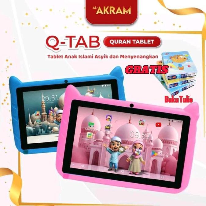 Q-TAB QUR'AN TAB TABLET ANAK EDUKASI ISLAMI GARANSI RESMI AL AKRAM Game Belajar Kids