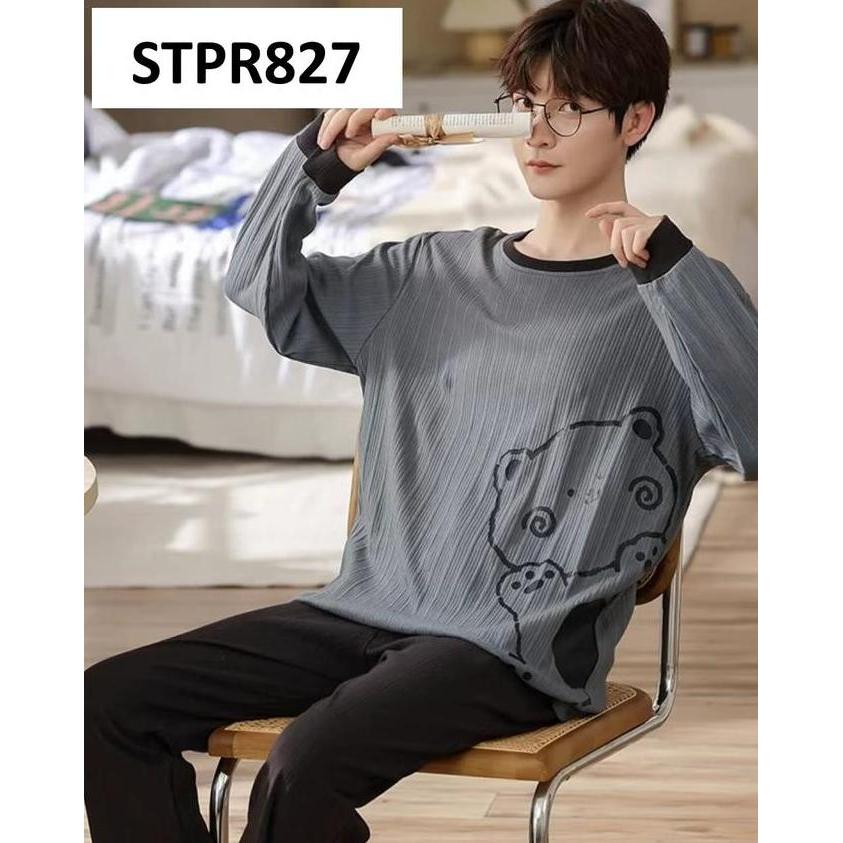 BAJU TIDUR PRIA PIYAMA PRIA LENGAN PANJANG