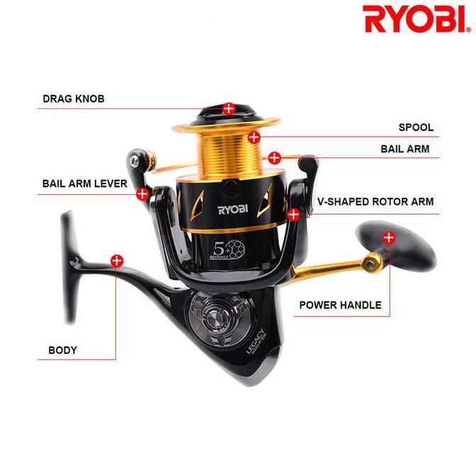 TERMURAH - Ryobi LEGACY Fishing Reel Salt Water Full Metal body Pancingan Spinning Laut Reel Power H