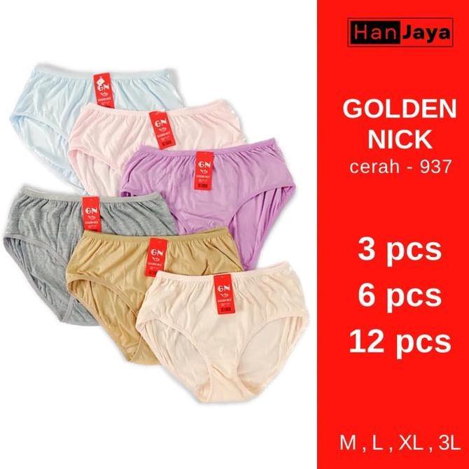 12pcs CD Golden Nick 937 | CELANA DALAM WANITA GOLDEN NICK CD GOLDEN NICK LUSINAN