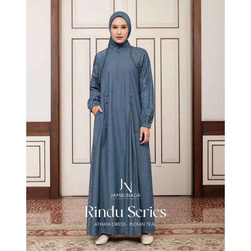 JAMBUNADA GAMIS ATHAYA DRESS INDIAN TEAL