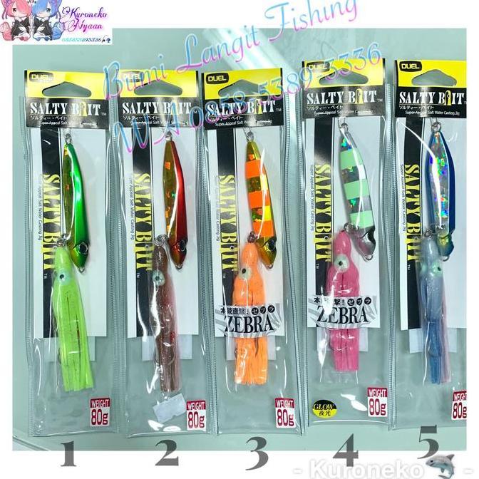 Umpan Metal Jig Slow inchiku Squid Jig Duel Salty Bait 80 Gram