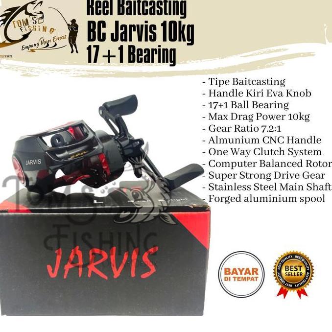 HARGA DISC - Reel Pancing BC Baitcasting Jarvis 7.2:1 Handle Kiri (17+1 Bearing) 10kg Power Murah - 