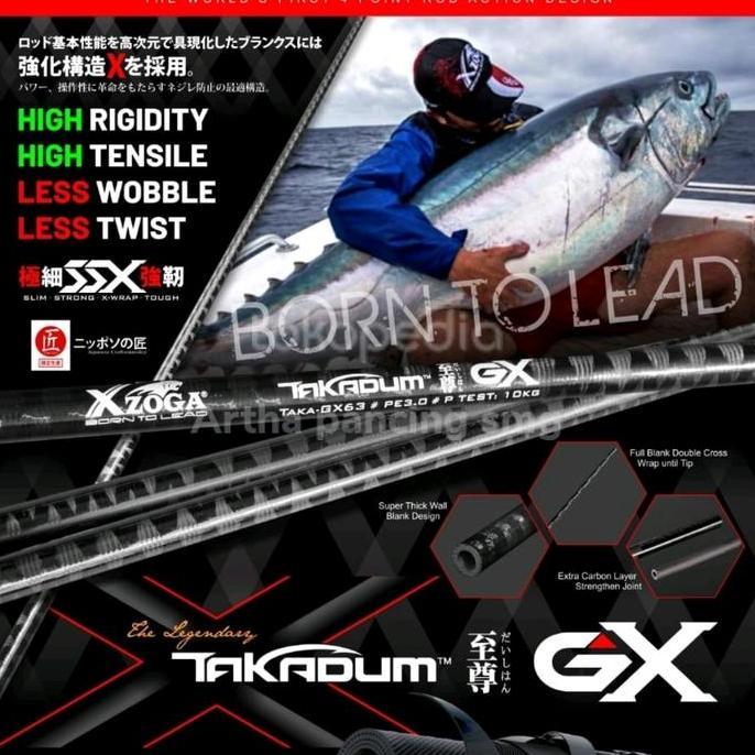 bahan joran carbon xzoga taka gx