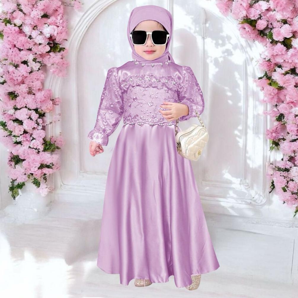 DISKON kids inara (1-2thn)(3-5thn)(6-8thn)(9-11thn) Gaun anak perempuan Mewah Dress anak perempuan G