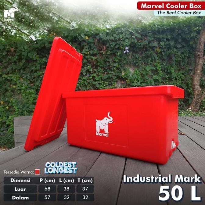 Bisakok- Cooler Box 50 L / Marvel Cool Es Batu Kristal Mancing Marina Coolbox