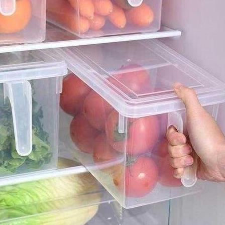 Tempat Penyimpanan Kulkas Kotak Makanan Serbaguna Plastik Buah Sayur