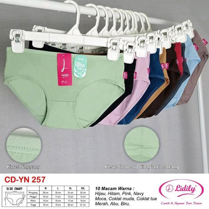 [3 PCS] Celana dalam cd wanita super soft Lydyly 257 mini ukuran XL & XXL
