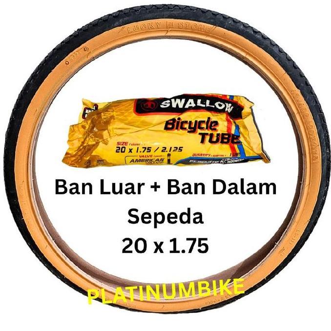PAKET BAN LUAR + BAN DALAM SEPEDA 20 X 1.75 SEPEDA BMX MINI LIPAT