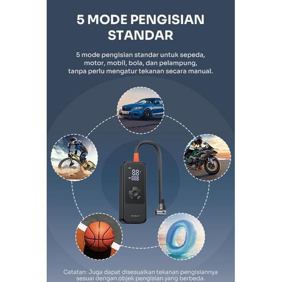 Otoco- Vivan Portable Air Pump Inflator Electric Pompa Ban Mobil Sepeda Motor