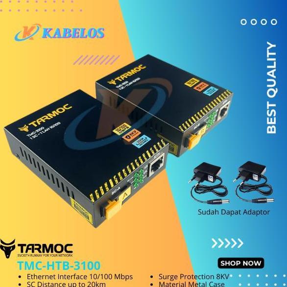 NEW Tarmoc HTB3100 AB HTB3100AB HTB 3100AB Singlemode Media Converter