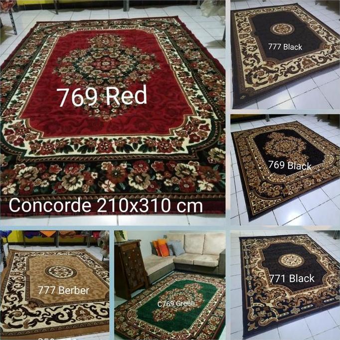 '' KARPET PERMADANI BESAR JUMBO TEBAL CONCORDE 210X310 CM MARUN ''