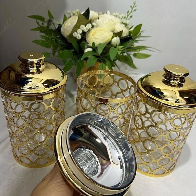 Toples Gold/Toples Akrilik/Toples Kedap Udara/Toples Clara Akrilik/Toples Arabian Jar/Toples Kedap U