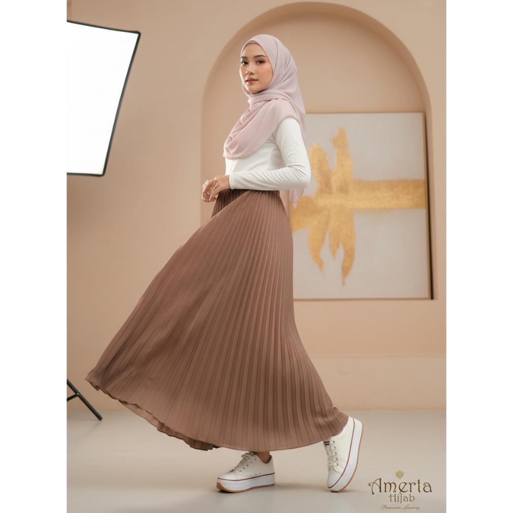 diskon rok plisket ceruty babydoll premium heavy sifon exlusive / pleated skirt ceruti