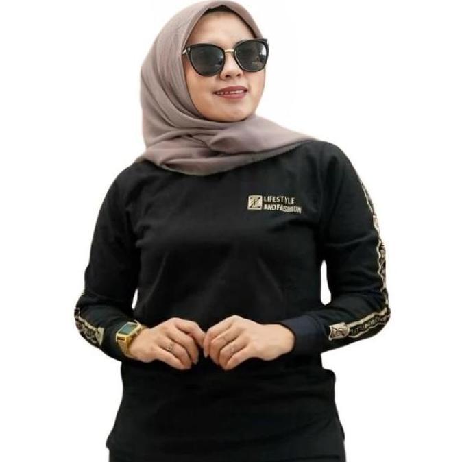 UPFRADE STYLE  Atasan Wanita Zolaqu/Kaos Combed Lengan Panjang Premium/Kaos Panjang Wanita Jumbo COD