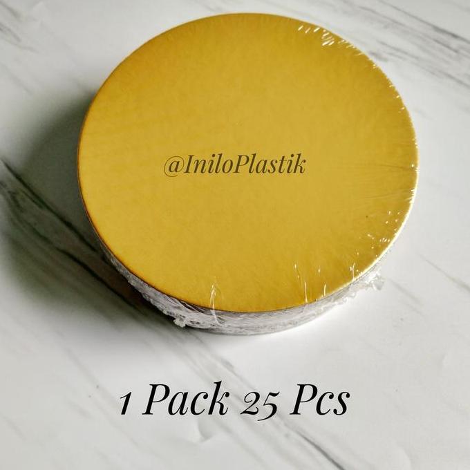 Tatakan Tart / Cake Board Bulat / Alas KueTart Gold Diameter 15 Cm