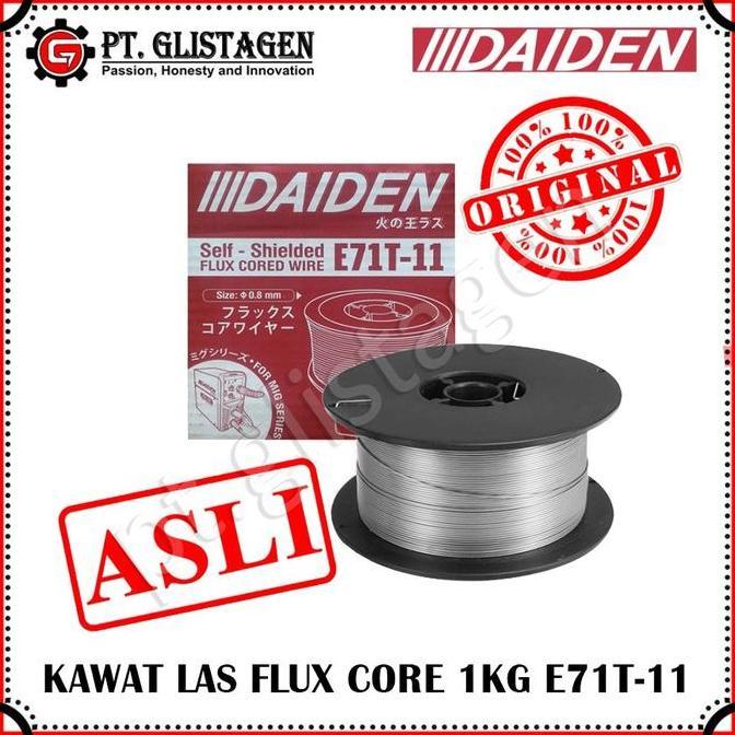 Lansungkirim- Daiden Kawat Las Flux Core 0.8Mm E71T-11 Untuk Mesin Las Migi 130 Original 1Kg Pengela