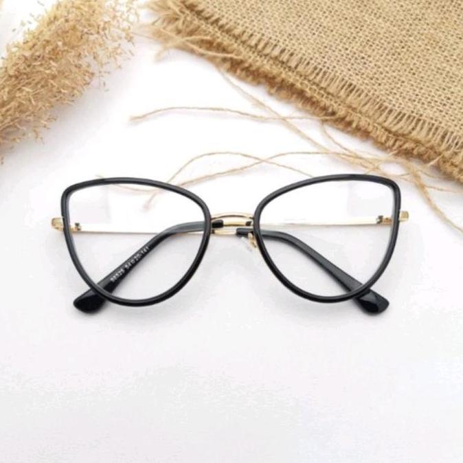 FRAME KACAMATA WANITA CAT EYE 98525 FREE LENSA PHOTOCROMIC Perempuan Perempuan kaca warna:coklat fra