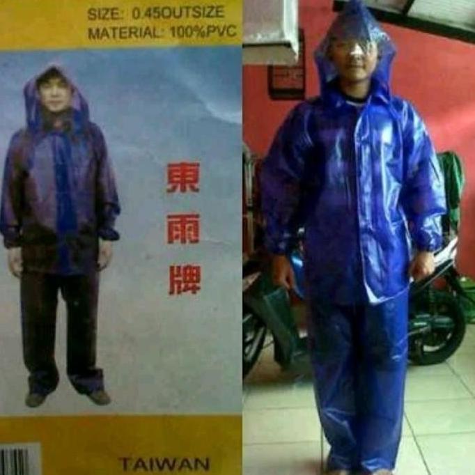 Allthebest- Jas hujan & Mantel Nelayan & Taiwan bahan karet pvc tidak mudah sobek