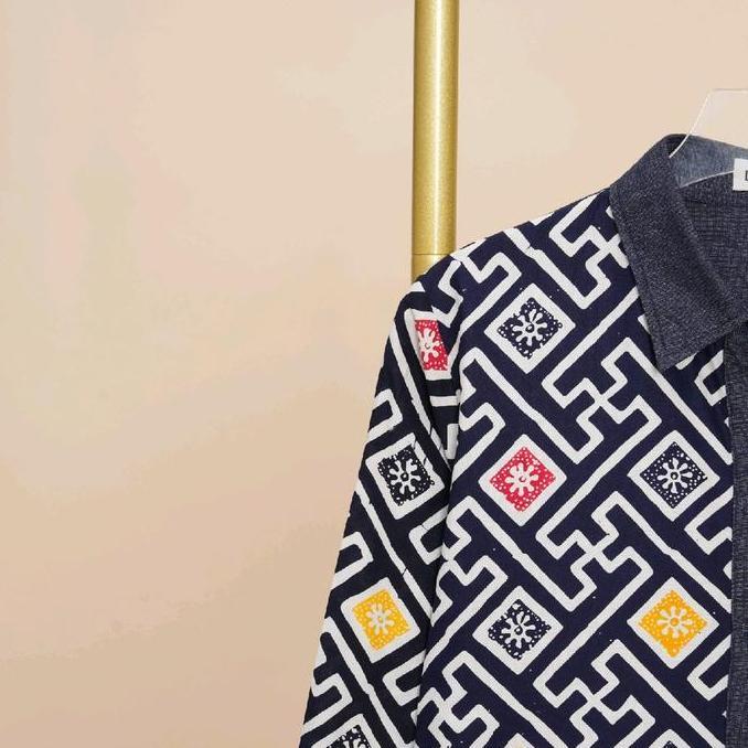 Tunik Batik Wanita Sekar Navy Co