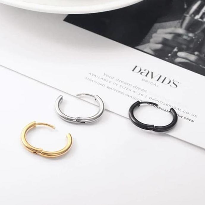 FAST DELIVERY Sepasang 2 pcs anting hip hop-anting bayi-anting hoop-hoop earing-anting lingkaran-ant