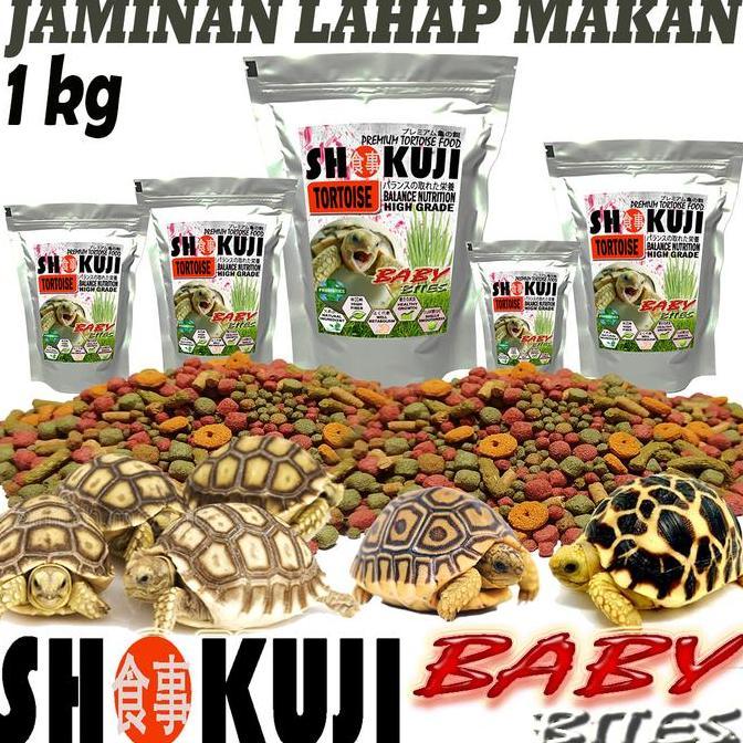 1KG SHOKUJI PELLETS SMALL BABY TORTOISE FOOD PAKAN KURA DARAT SULCATA