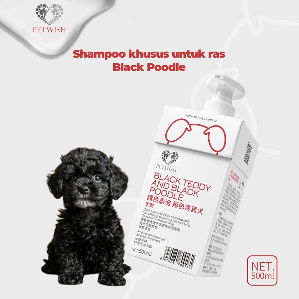 [FX] Petwish Shampo Anjing 500ML - Black Teddy & Black Poodle - Dog Shampoo