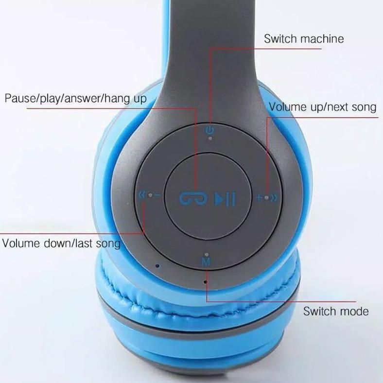 BIG PROMO Headset Bando Bluetooth P47 Headphone Wireless Bass