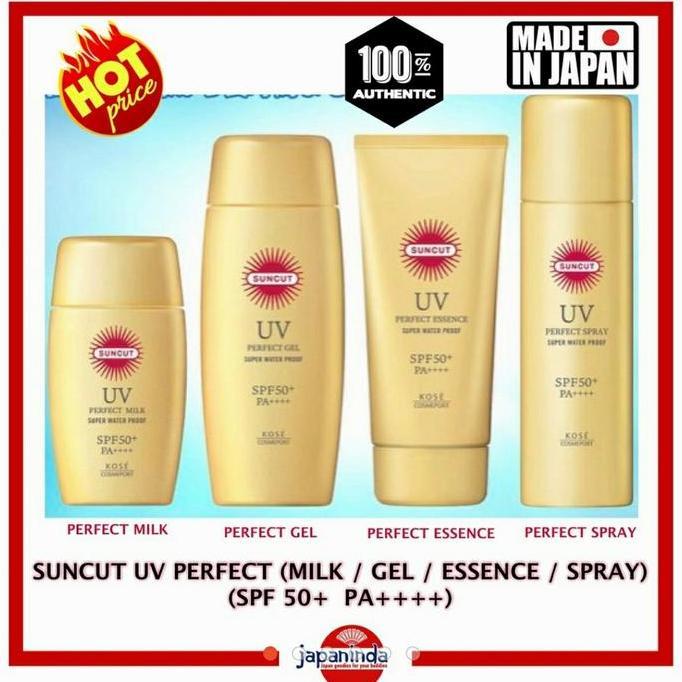 KOSE SUNCUT UV Perfect (Milk / Gel / Essence / Spray) Super Waterproof