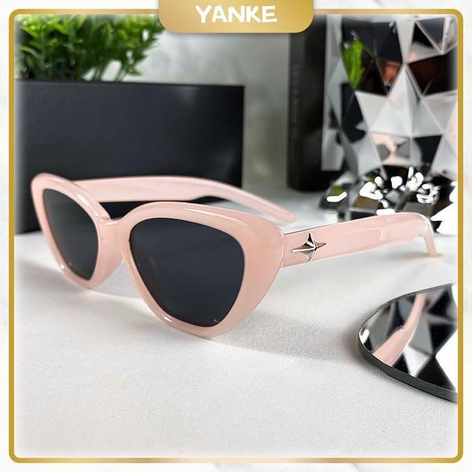 Papipapu- [Paket Kotak & Lap] Kacamata Hitam Uv400 Kacamata/Pria Sunglasses Korean Ins Fashion Eyewe