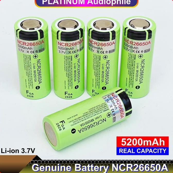 Baterai 26650 5200Mah 3.7V 4.2V Ncr26650A Batre Original Battery Ncr 26650