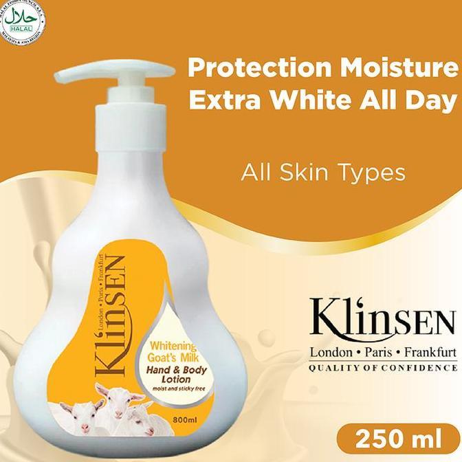 Bytxc- Klinsen Hand & Body Lotion Whitening Goat Milk 250 Ml