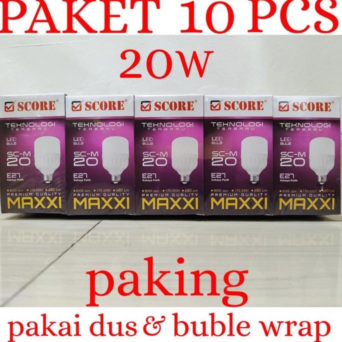 Lightfast- 10 Pcs Lampu Led 50Watt Bohlam Led Score Maxxi