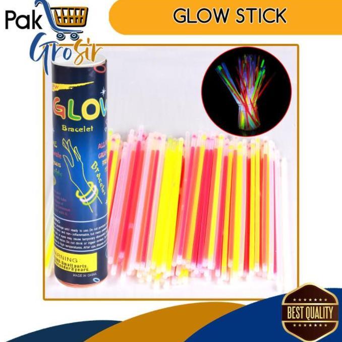 Gifme- Pg Glowing Stick 1 Box Isi 100 Light Stik Glow Gelang Fosfor Konser Party Lampu Lidi Lidi Men