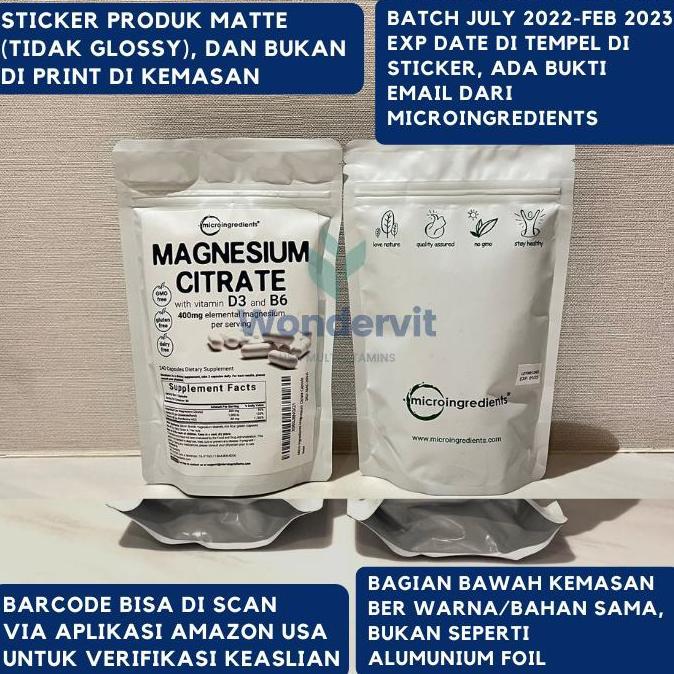 Lansungkirim- Micro Ingredients Microingredients Magnesium Glycinate & Citrate 450Mg
