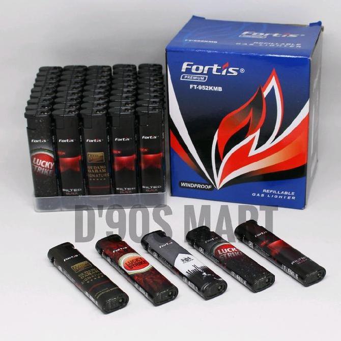 Gifme- Korek Api Gas Bara Fortis Hitam Isi 50 Pcs