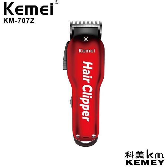 Studix- Kemei 707Z Alat Cukur Listrik Kemei 707Z Merah Tanpa Kabel Km-707Z Rechargeable Hair Clipper