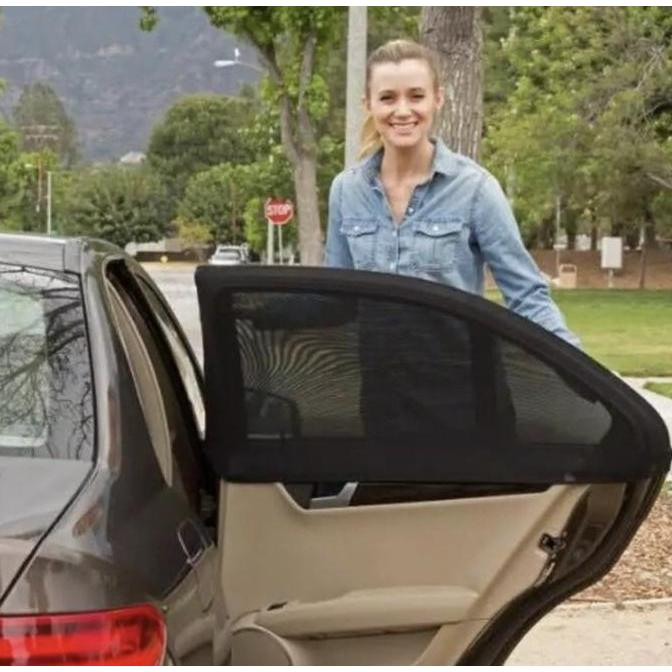 jaring penutup jendela mobil tengah belakang anti nyamuk anti UV