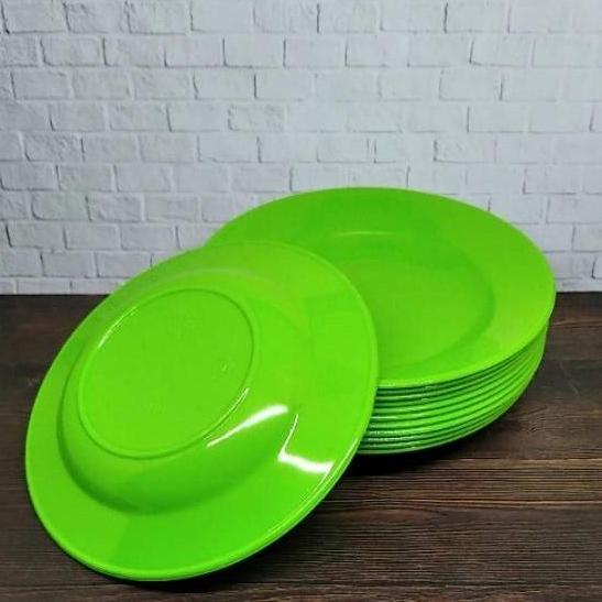 PIRING TATAKAN POLOS SEMI MELAMIN 1 LUSIN