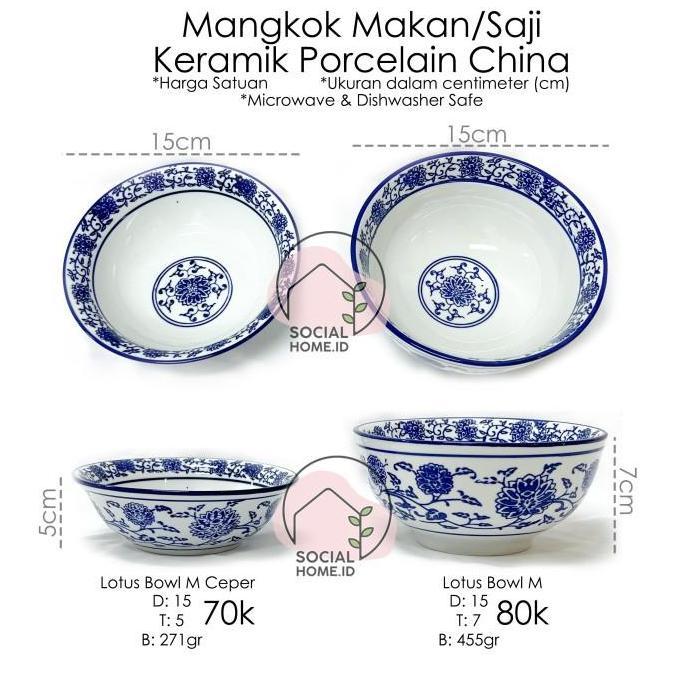 Tray Mangkok Mangkuk Nampan Saucer Makan Keramik China Porcelain Motif