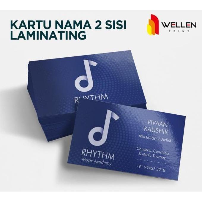 Grosir Cetak / Print Kartu Nama / Name Card 2 Sisi Laminasi Doff / Glossy