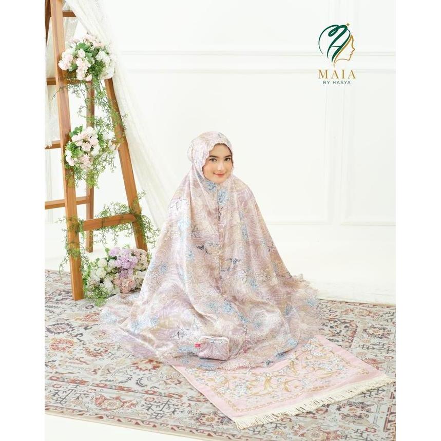 Mukena Sarah Motif Terbaru Mukena Travelling Mini Pouch Mini Jumbo Size Lasser Cut Mukena Dewasa - M