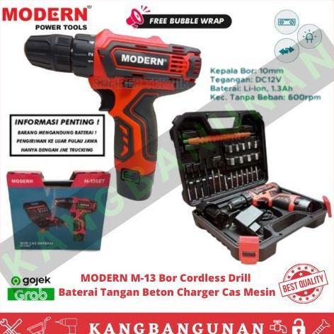 HOROZY MODERN M-13 Bor Cordless Drill Baterai Tangan Beton Charger Cas Mesin Torsi