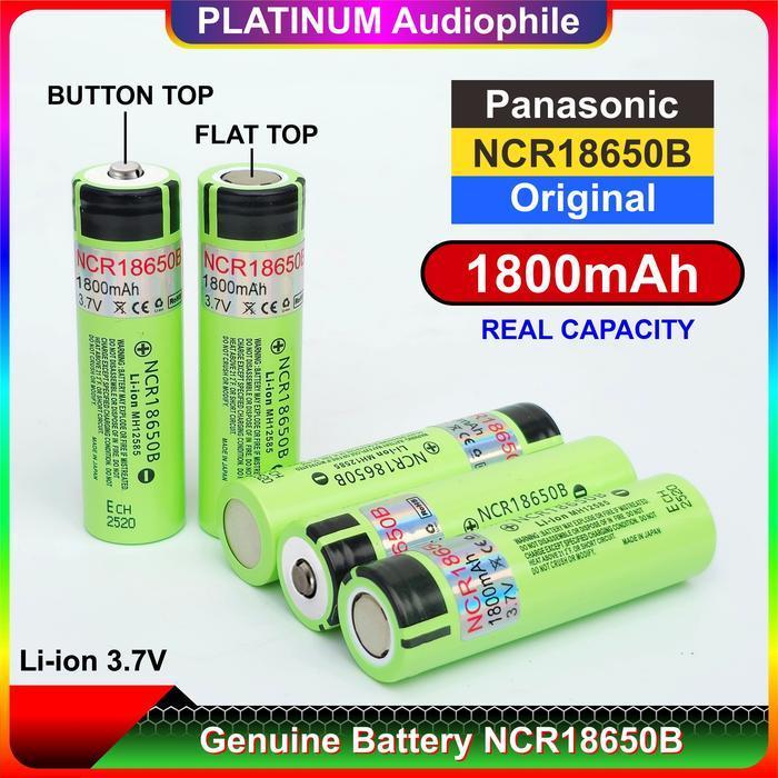 Baterai 18650 Panasonic 1800MAH Original Battery Lithium Li-ion NCR 18650B