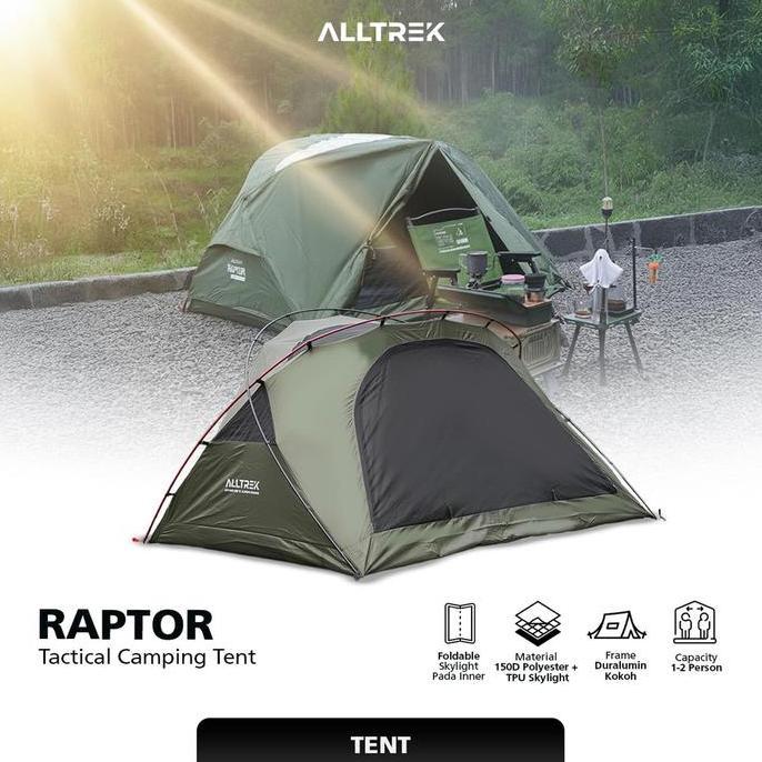 VATERCOM ALLTREK Tenda RAPTOR 1-2P Double Layer Kangaroo Tent Paket Bundling Camping